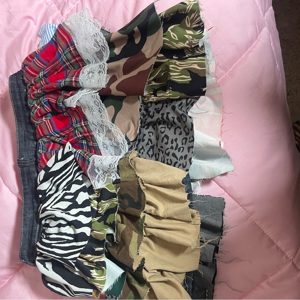 Colorful Patchwork Mini Skirt - image 2